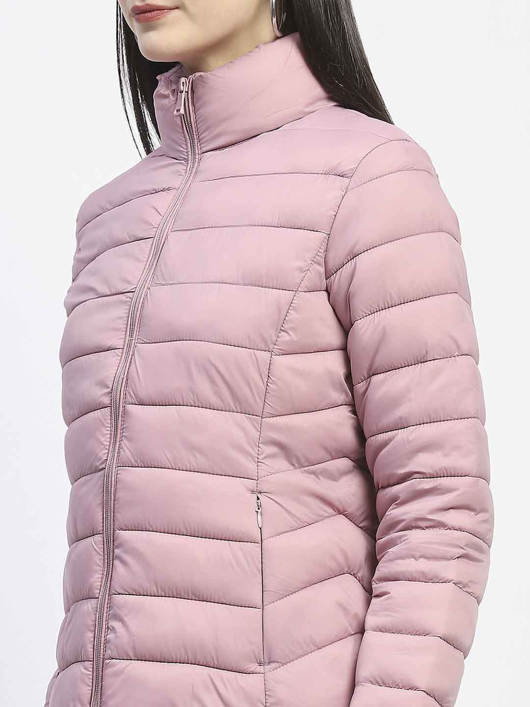 Madame Quilted Purplish Pink Puffer Jacket - Image 7