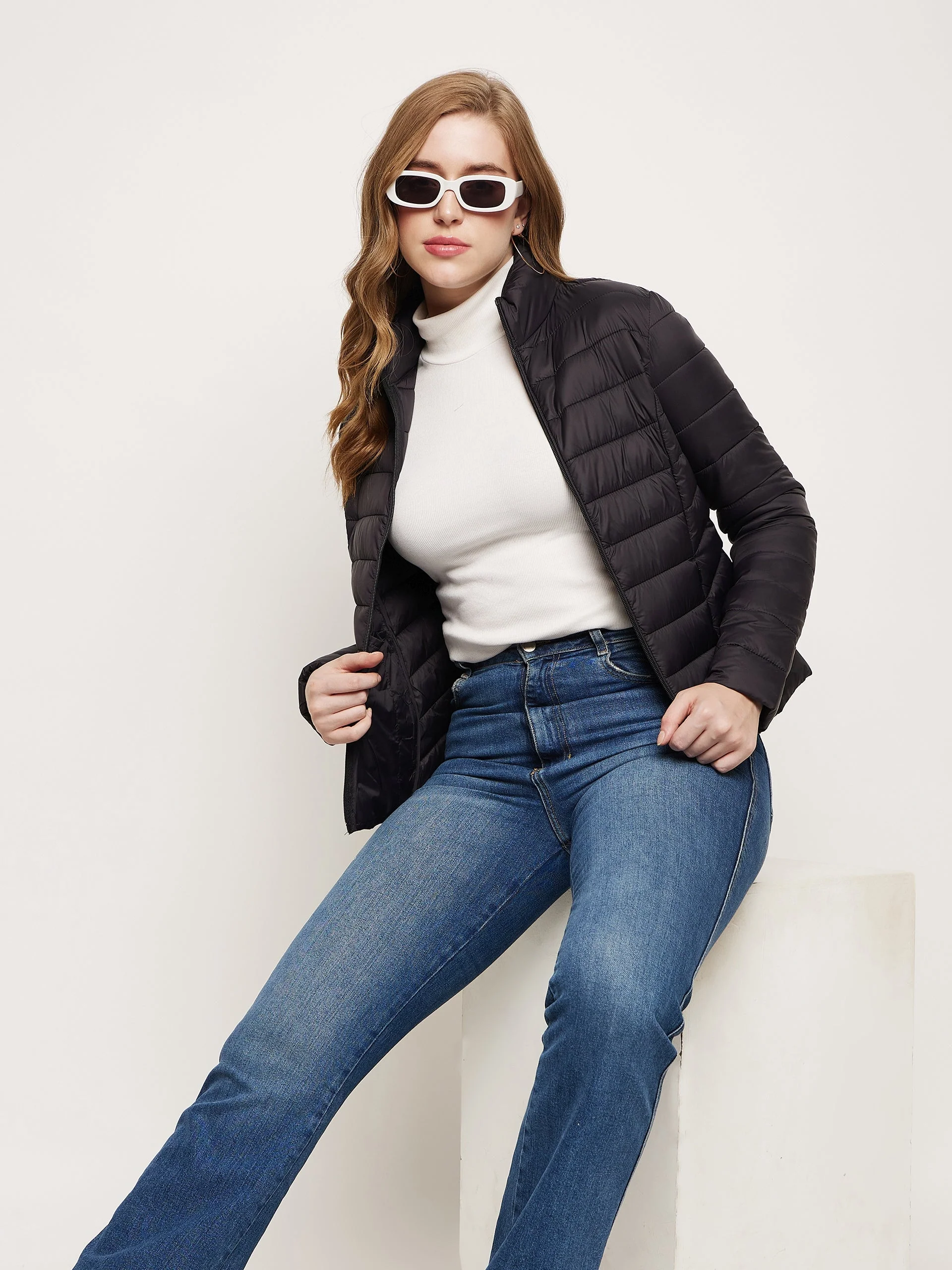 Madame Black Puffer Jacket - Image 2