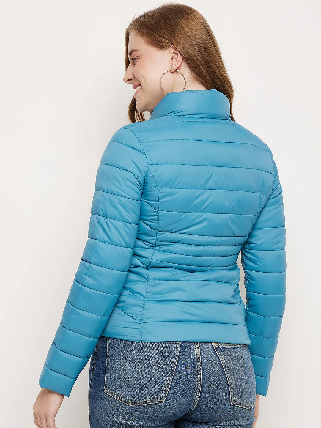Madame Sea Blue Puffer Jacket - Image 6