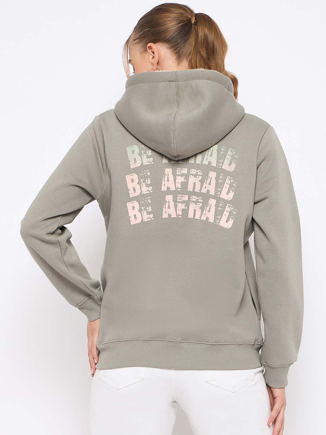 Madame Placement Print Grey Hooded Sweatshirt - Image 6