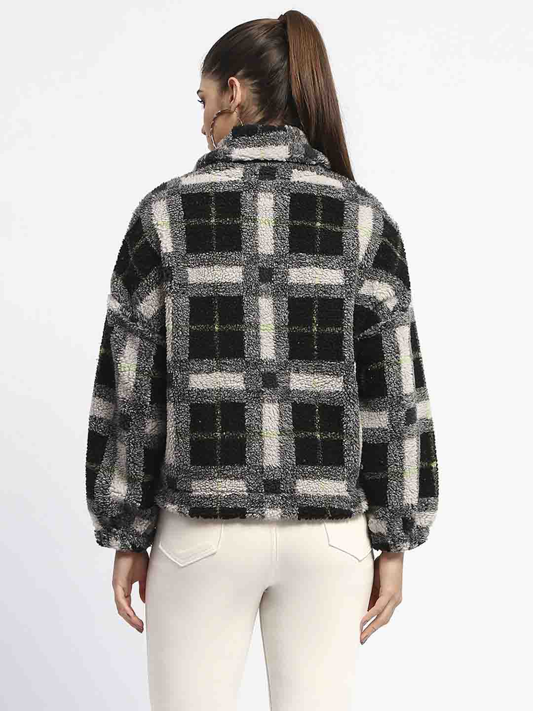 Madame Geometric Print Black Puff Sweatshirt - Image 5