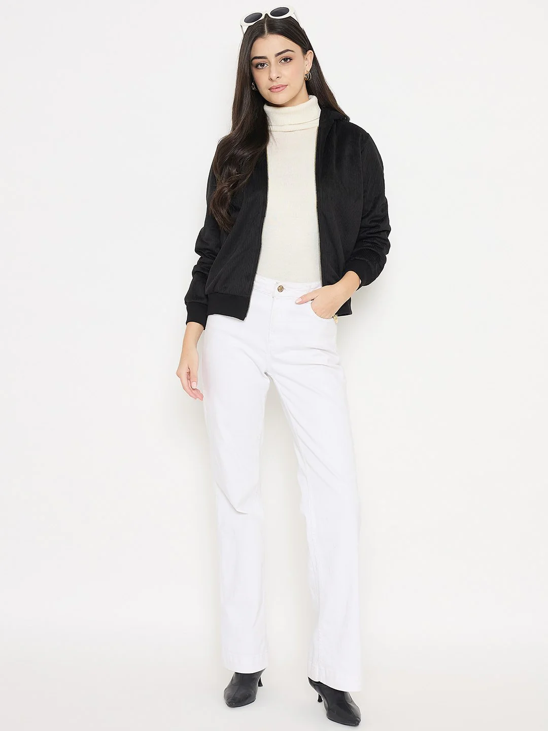 Madame  Black Hooded Sweatshirt - Image 3