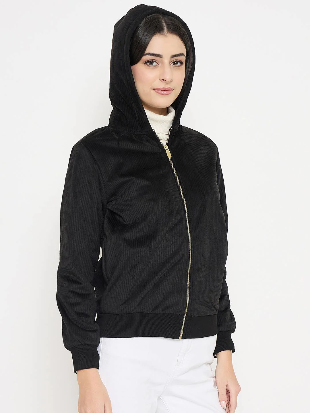Madame  Black Hooded Sweatshirt - Image 6