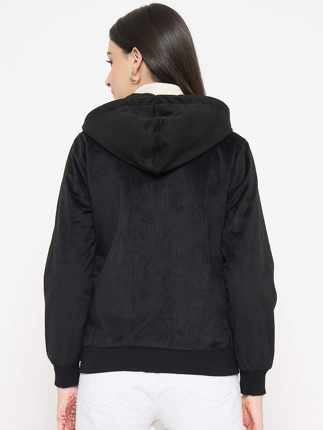 Madame  Black Hooded Sweatshirt - Image 7