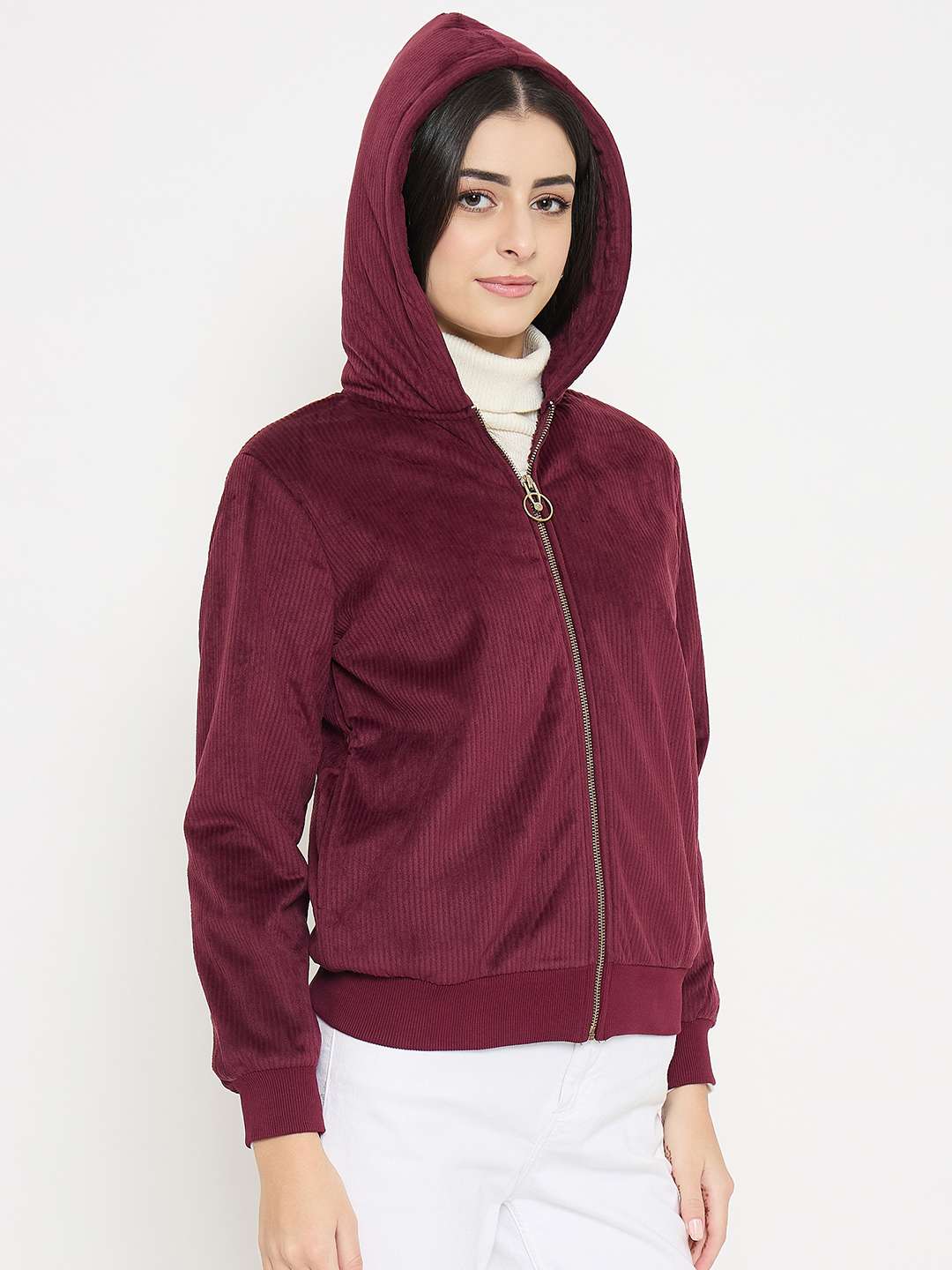 Madame Hooded Plum Sweatshirt - Image 4