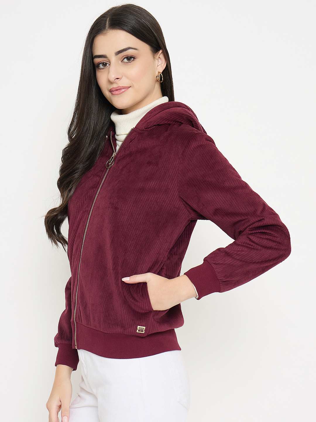 Madame Hooded Plum Sweatshirt - Image 5