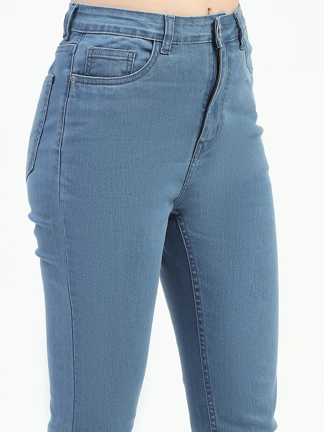 Madame Mid Blue Slim Fit Cotton Denim Jeans - Image 6