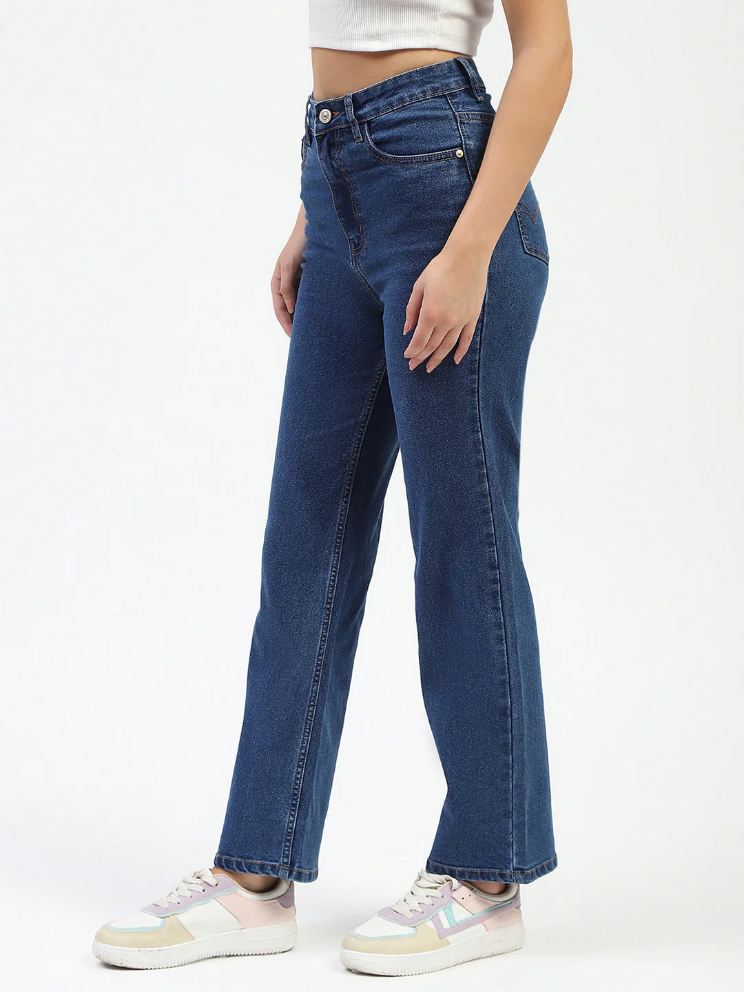 Madame Dark Wash Straight-Fit Denim Jeans - Image 4