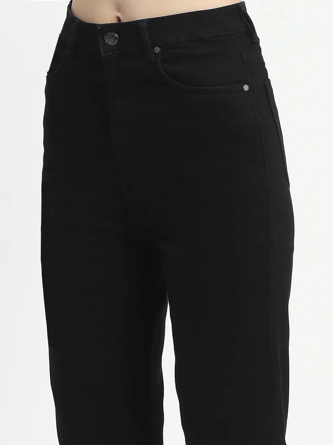 Madame Cotton Blend Straight Fit Black Jeans - Image 6