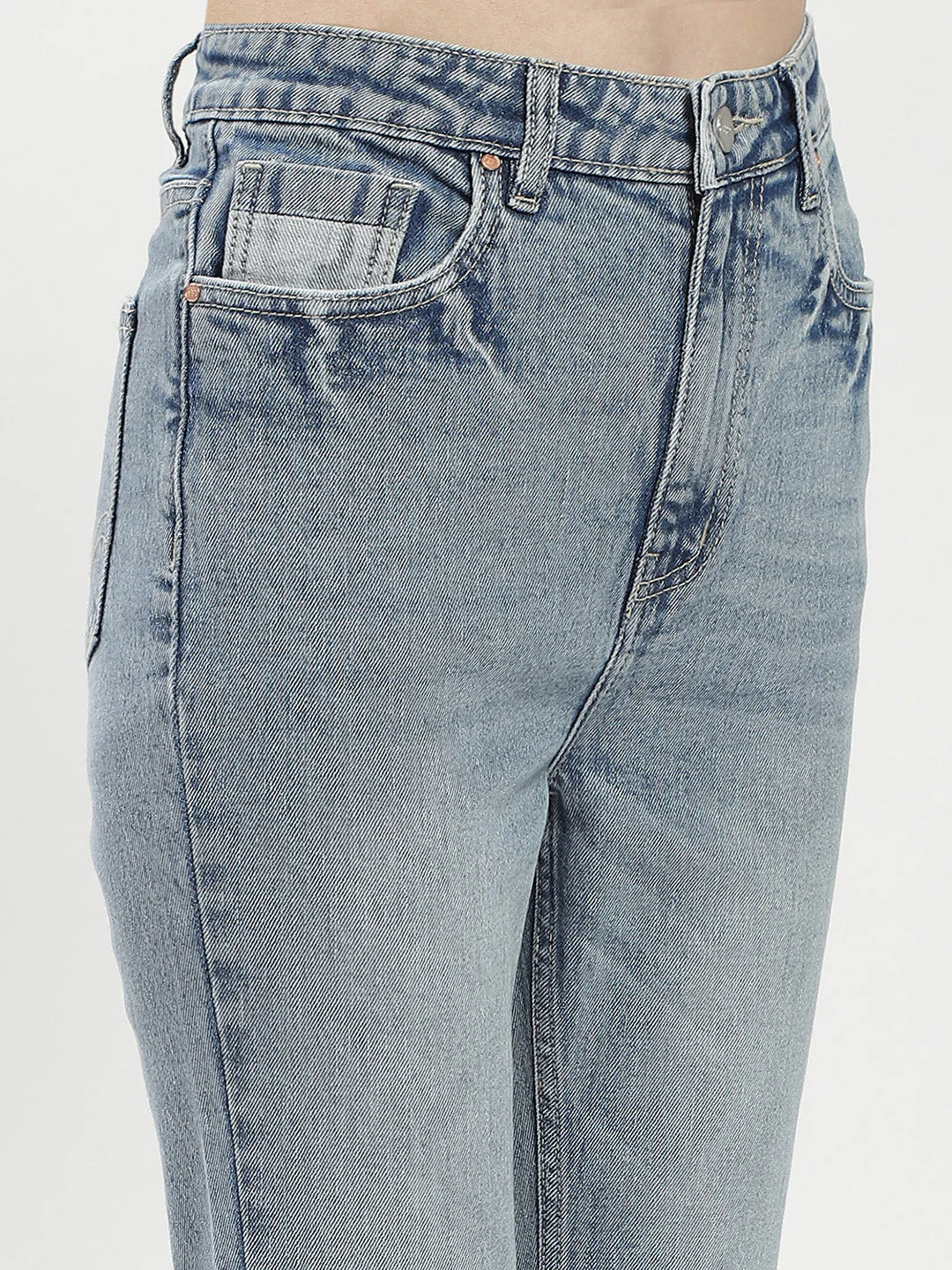 Madame Light Wash Flared Denim Jeans - Image 6