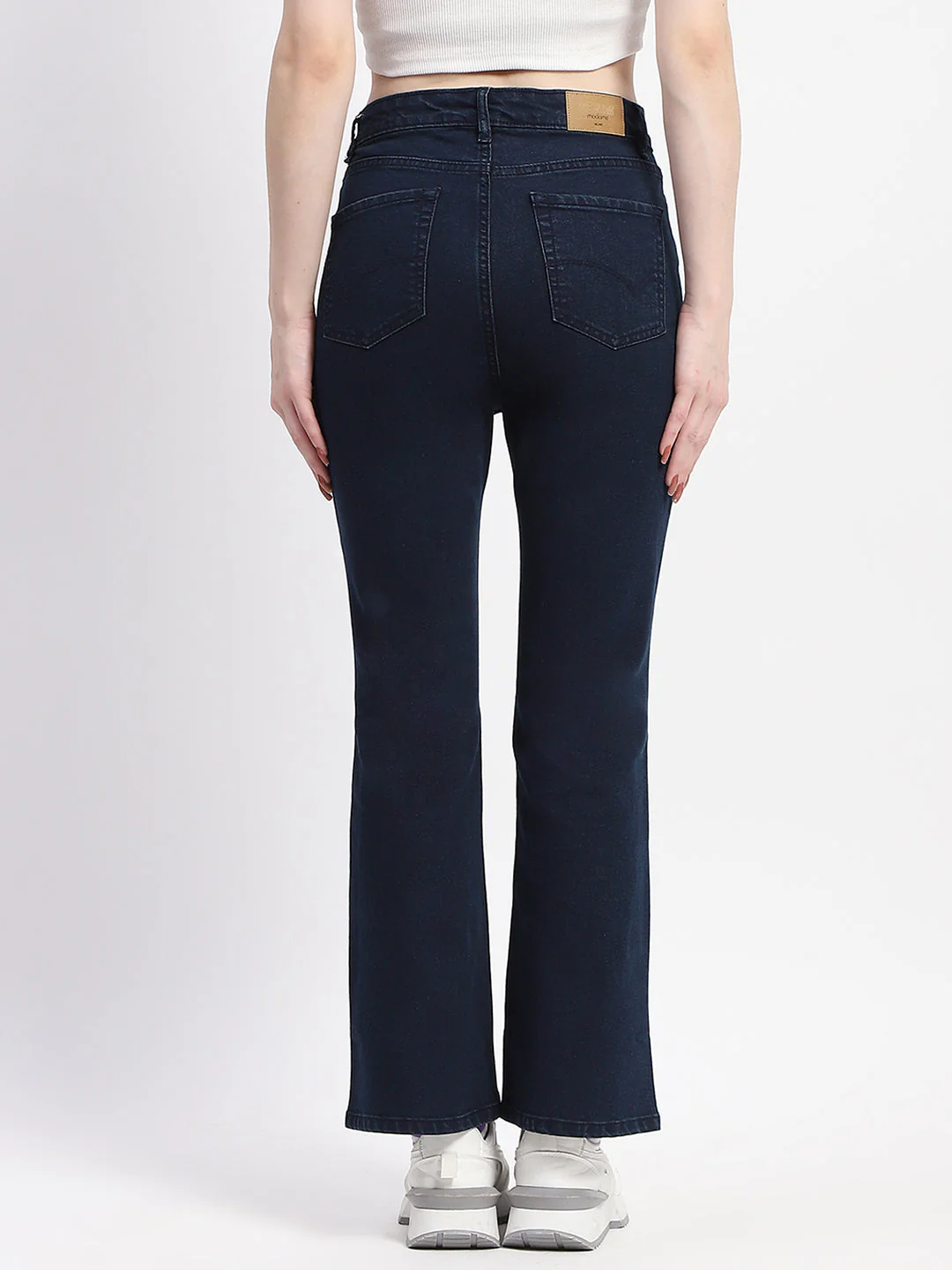 Madame Straight-Fit Dark Blue Cotton Denim Jeans - Image 5
