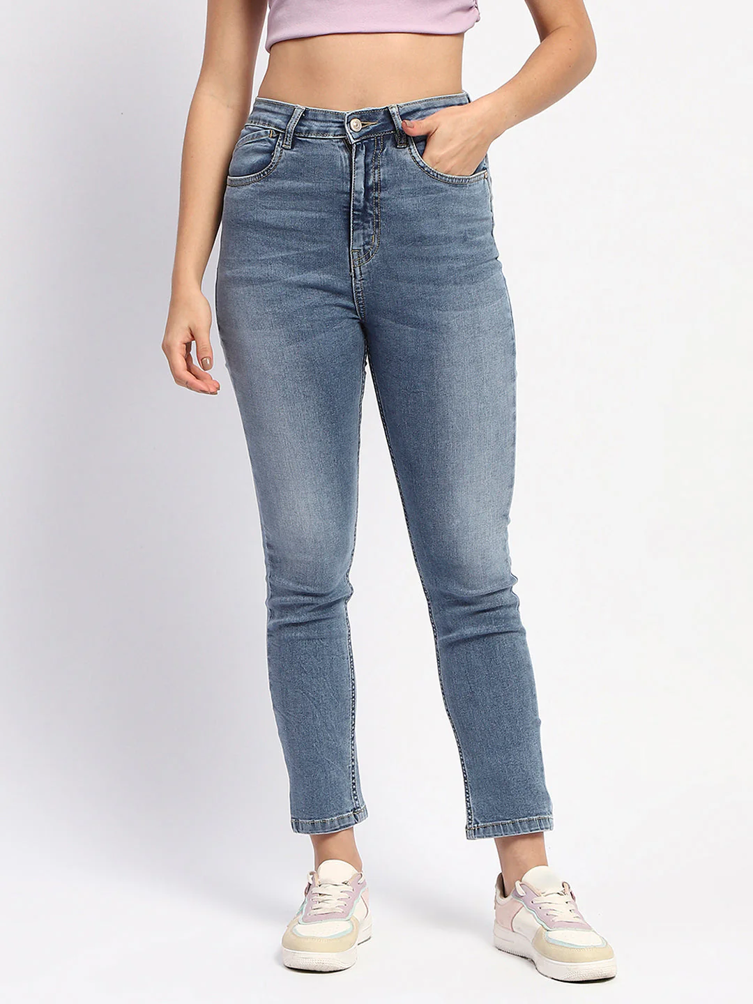Madame Straight Fit Light Blue Denim - Image 2