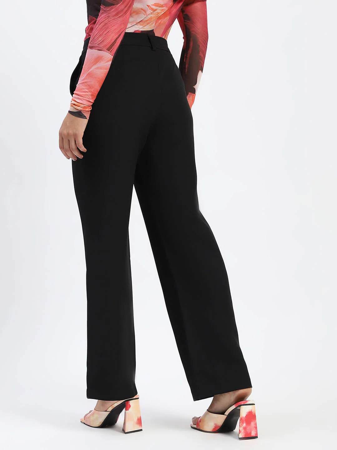 Madame Black Straight Fit Trousers - Image 5