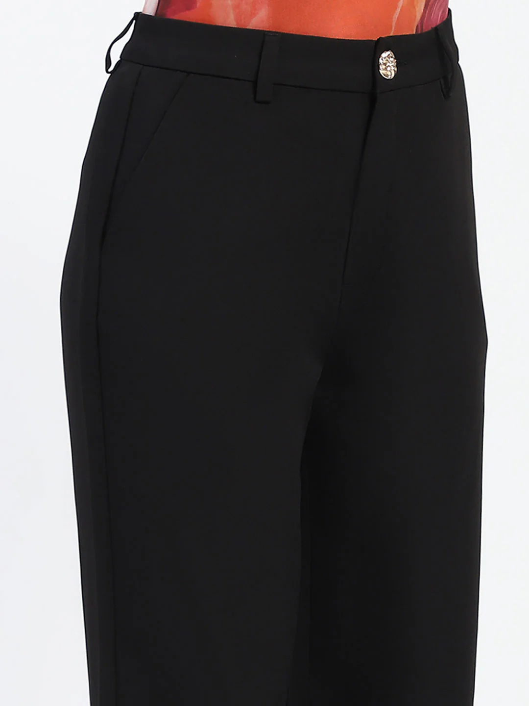 Madame Black Straight Fit Trousers - Image 6