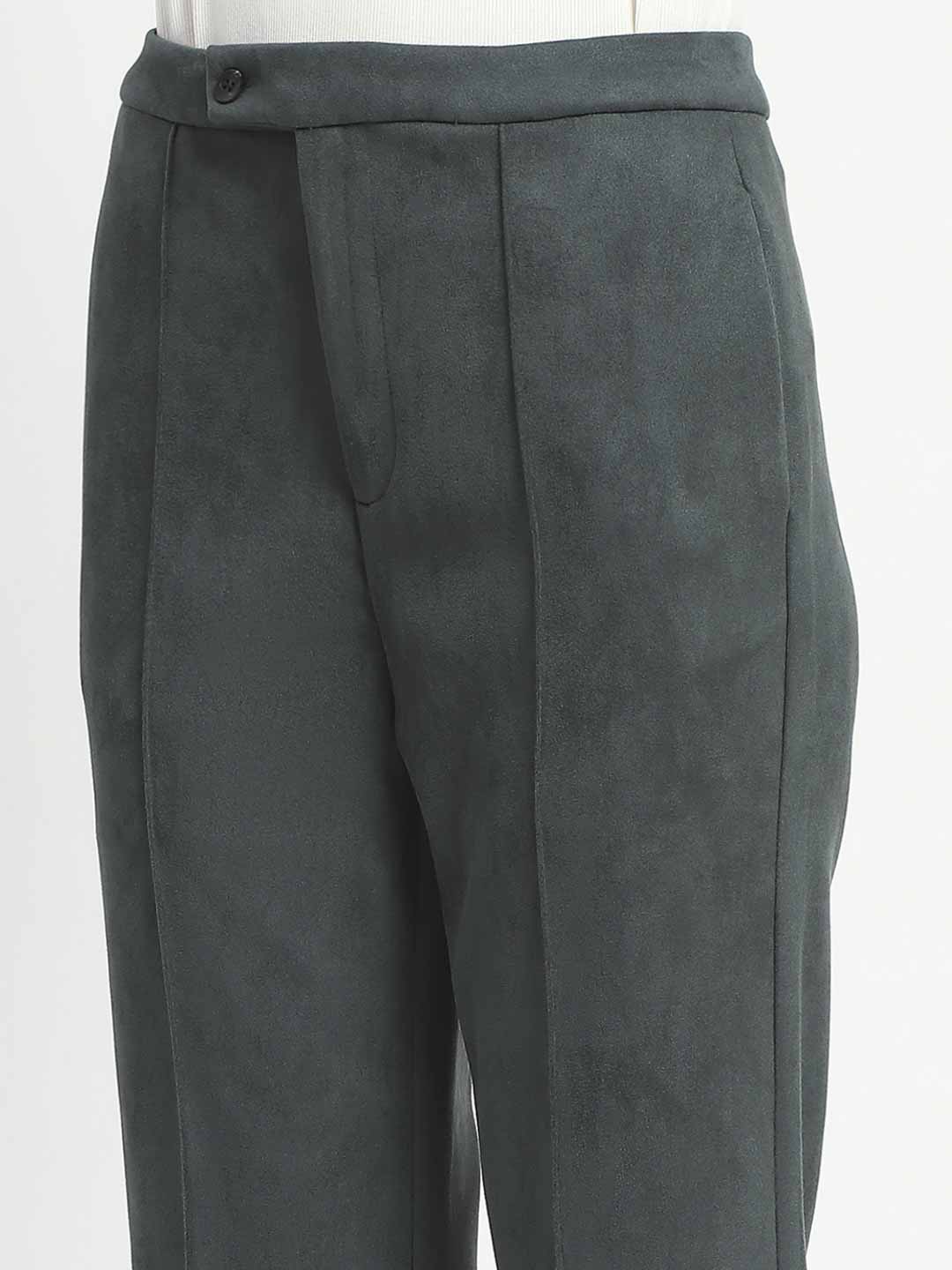Madame Solid Green Pleated Gurkha Trousers - Image 6