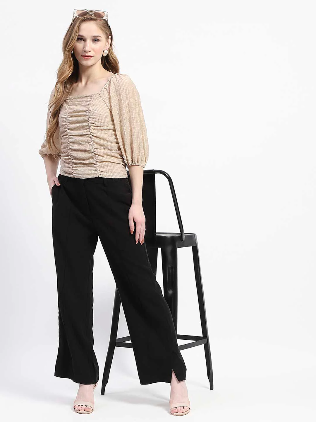Madame Black Wide-Leg Trousers - Image 2