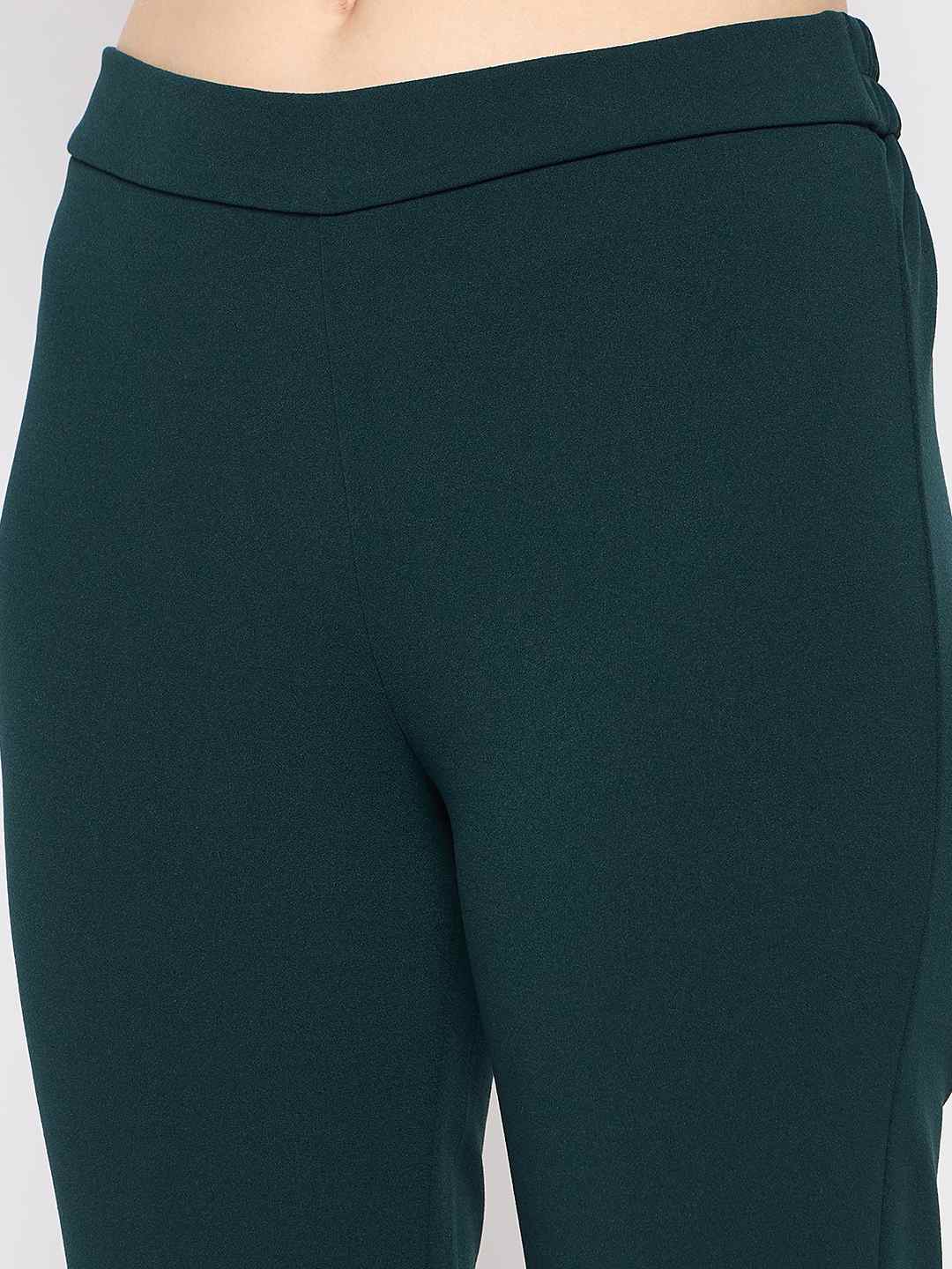 Madame Teal Knit Moss Overlap Top and Bottom Co-ord Set - Image 7