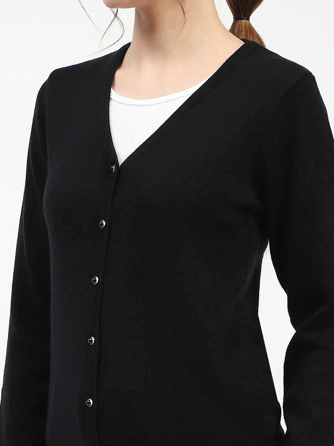 Madame Black Button-Up Cardigan - Image 6