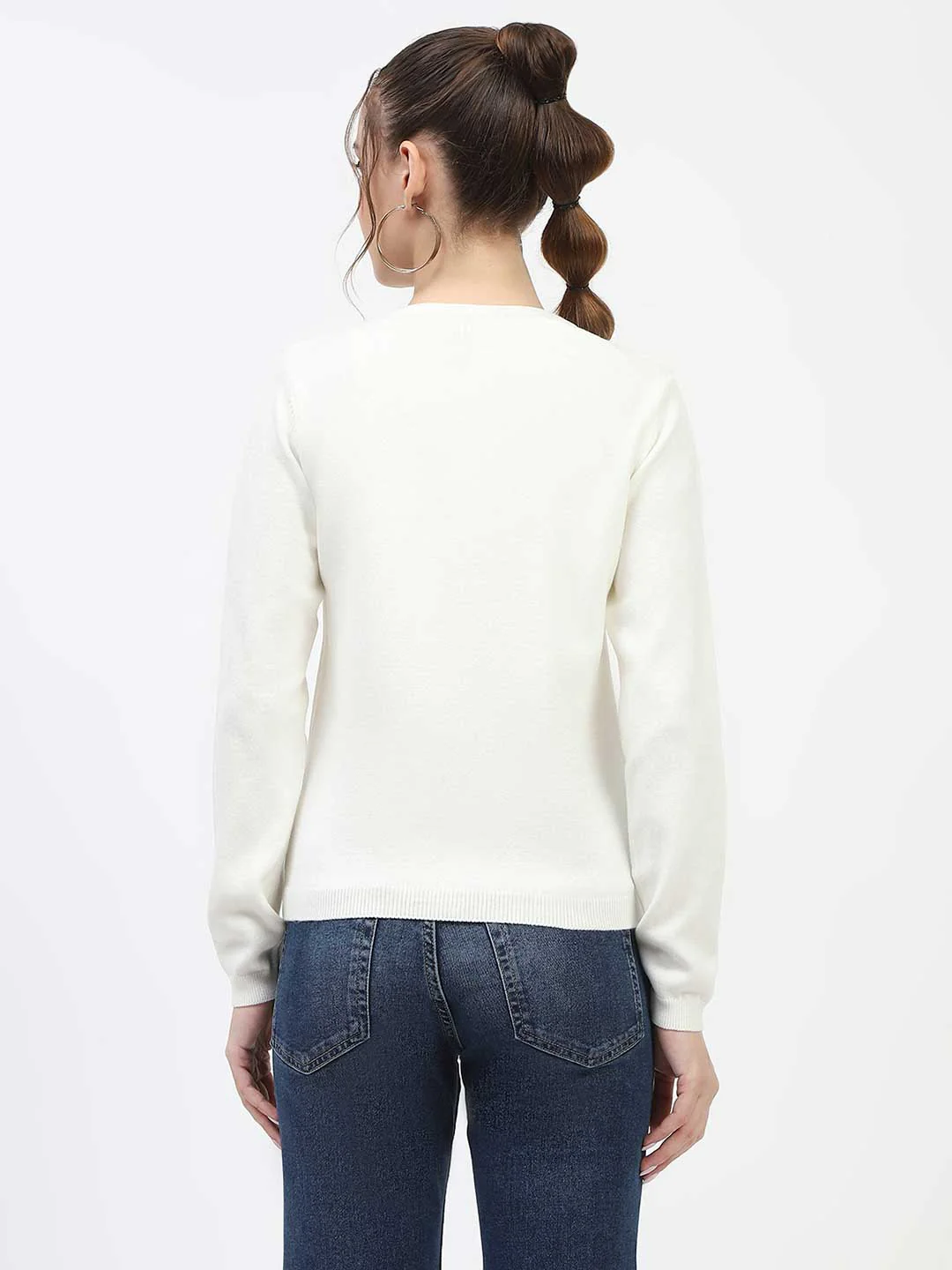 Madame Off White Button-Up Cardigan - Image 5