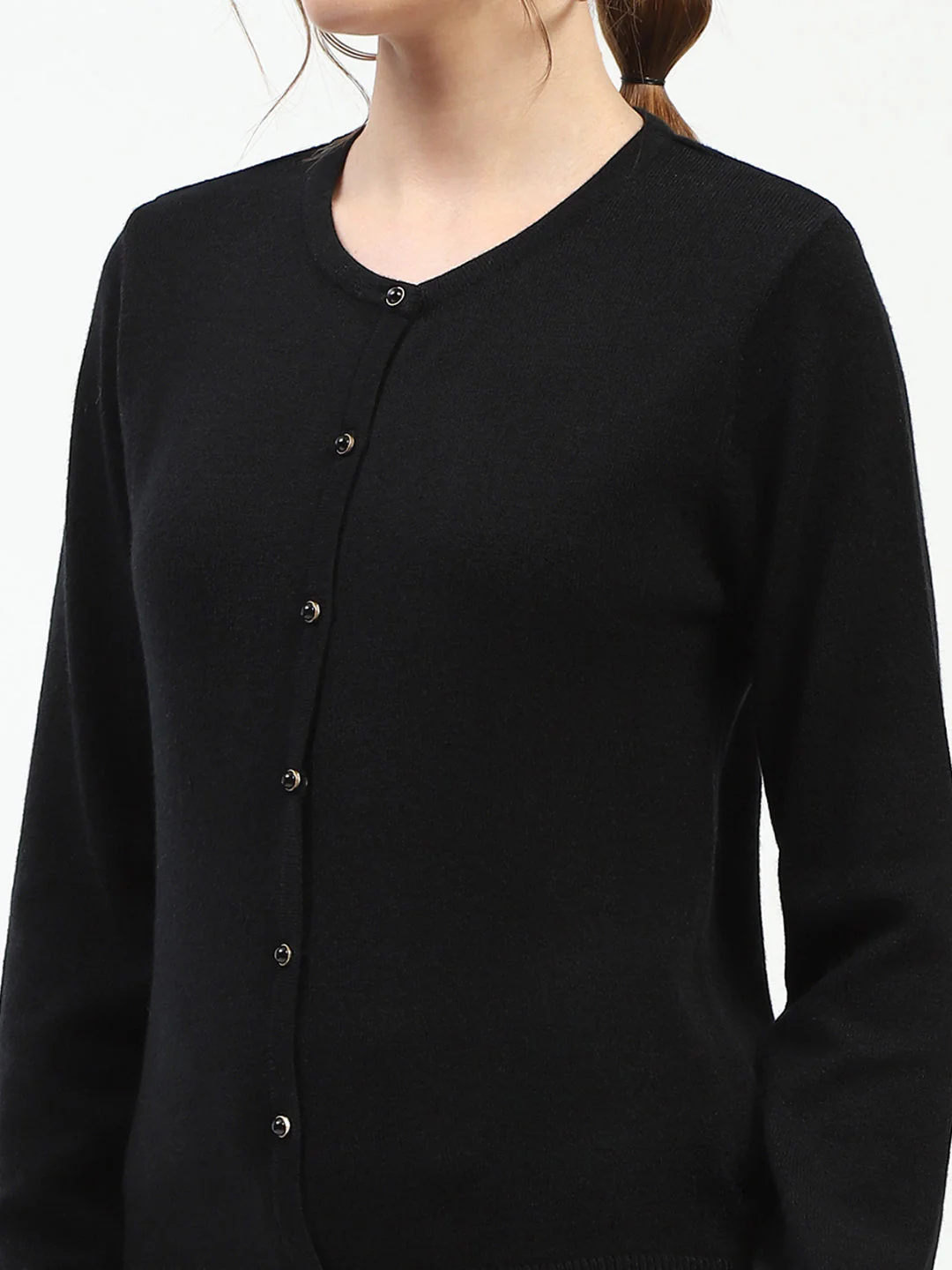 Madame Black Button-Up Cardigan - Image 6