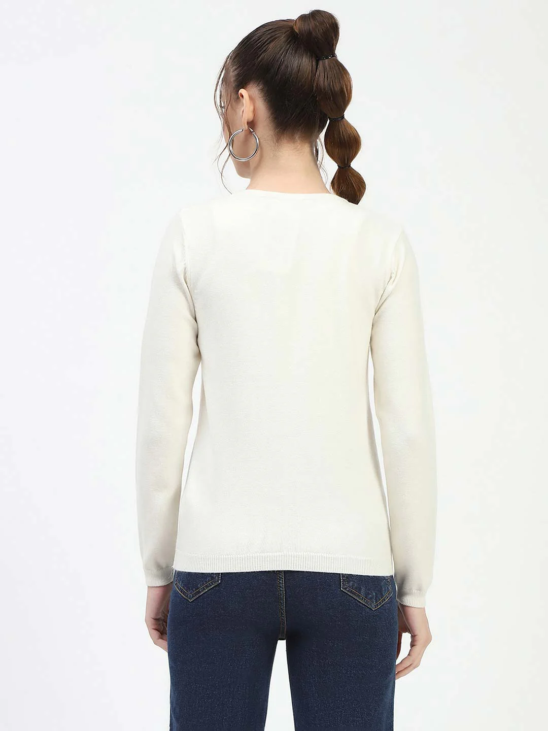 Madame Off-White Button-Up Cardigan - Image 5