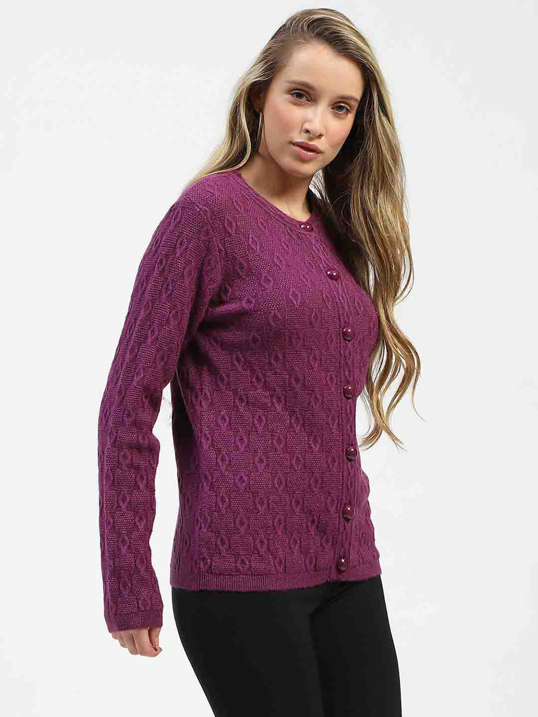 Madame Plum Buttoned Cardigan - Image 3