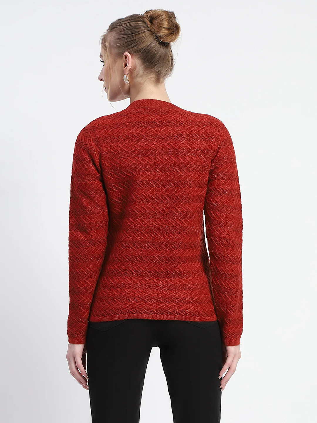 Madame Rust Cable Knit Button Down Cardigan - Image 5