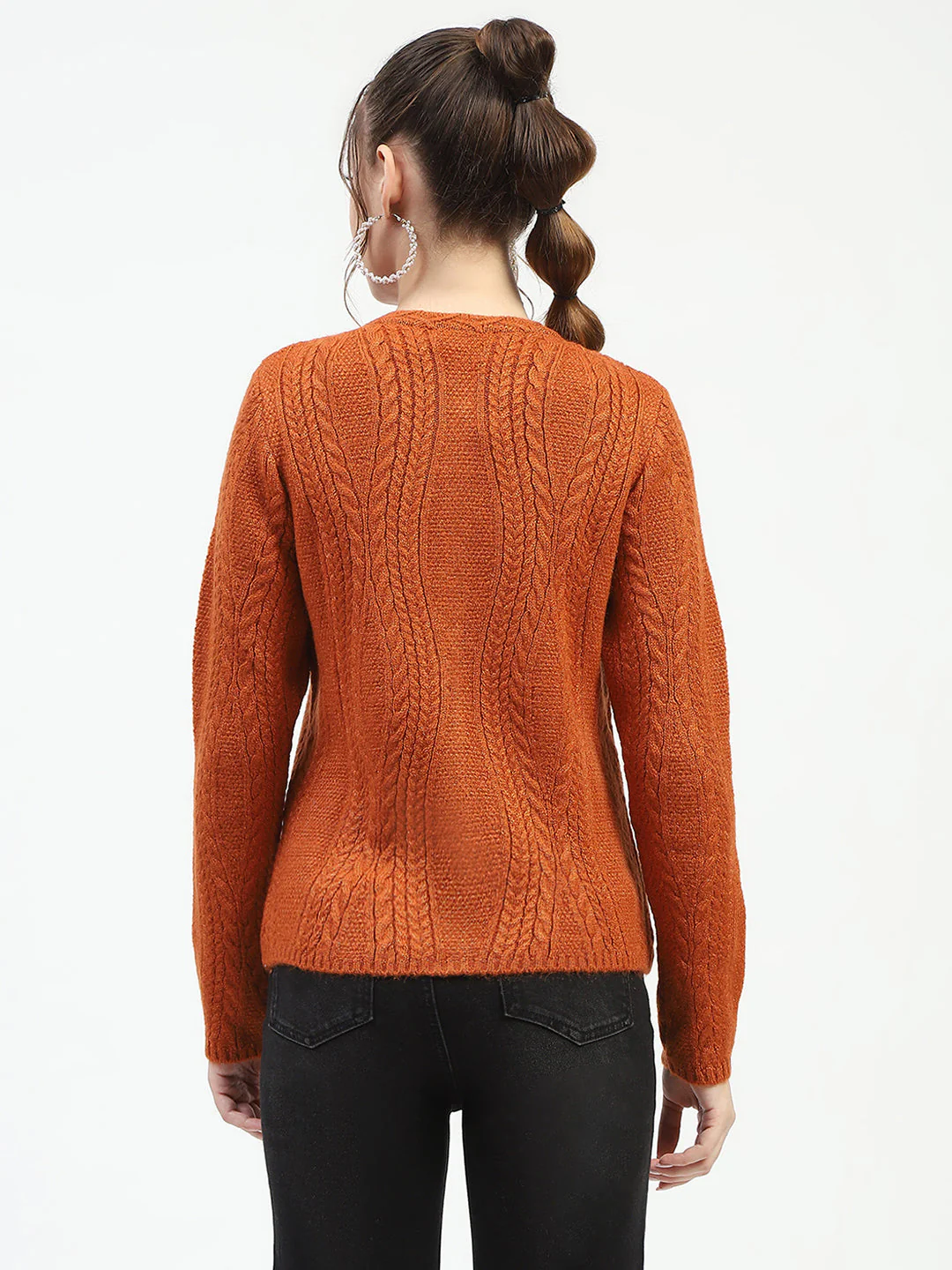 Madame Orange Button-Up Cardigan - Image 5