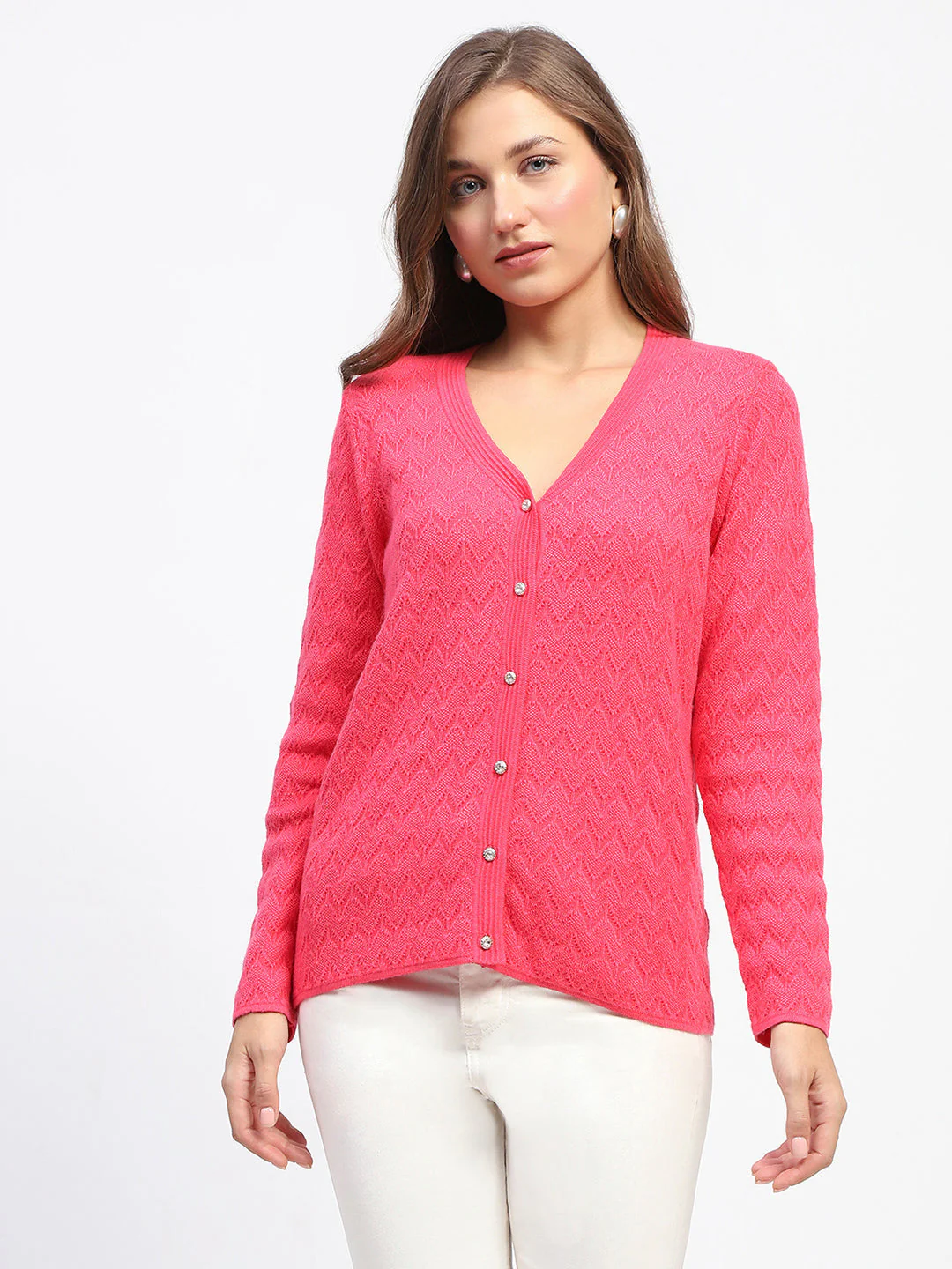 Madame Coral V Neck Cardigan - Image 2