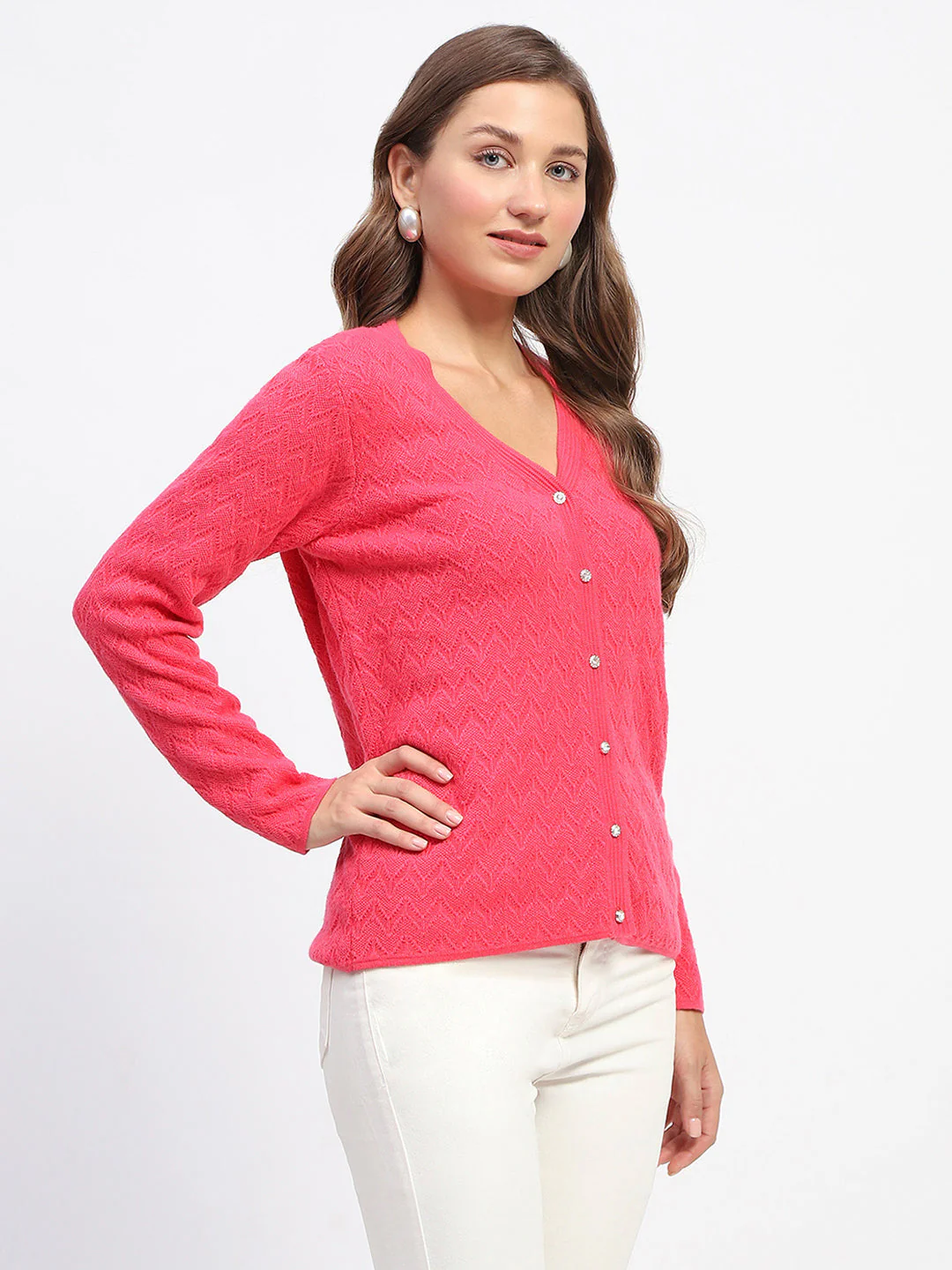 Madame Coral V Neck Cardigan - Image 3