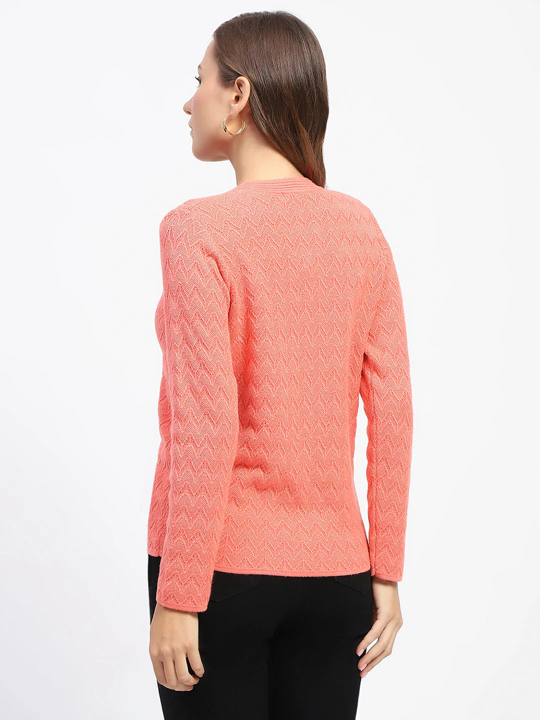 Madame Peach Self Designed V-Neck Cardigan - Image 5