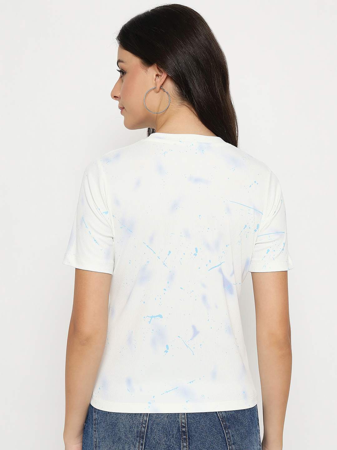 Madame All Over Print Blue T-Shirt - Image 6