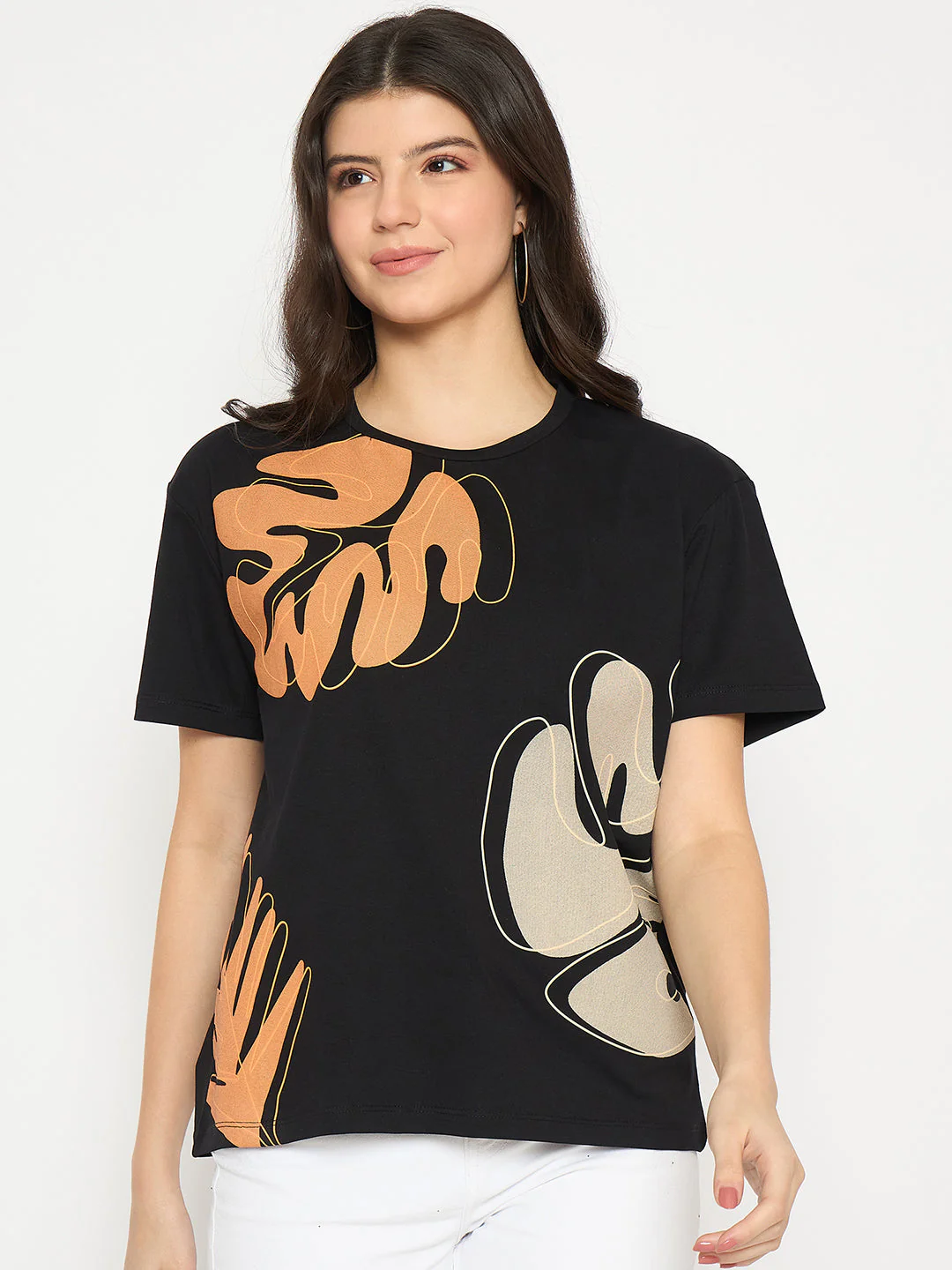 Madame Graphic Print Crew Neck Black Sinker T-shirt - Image 3