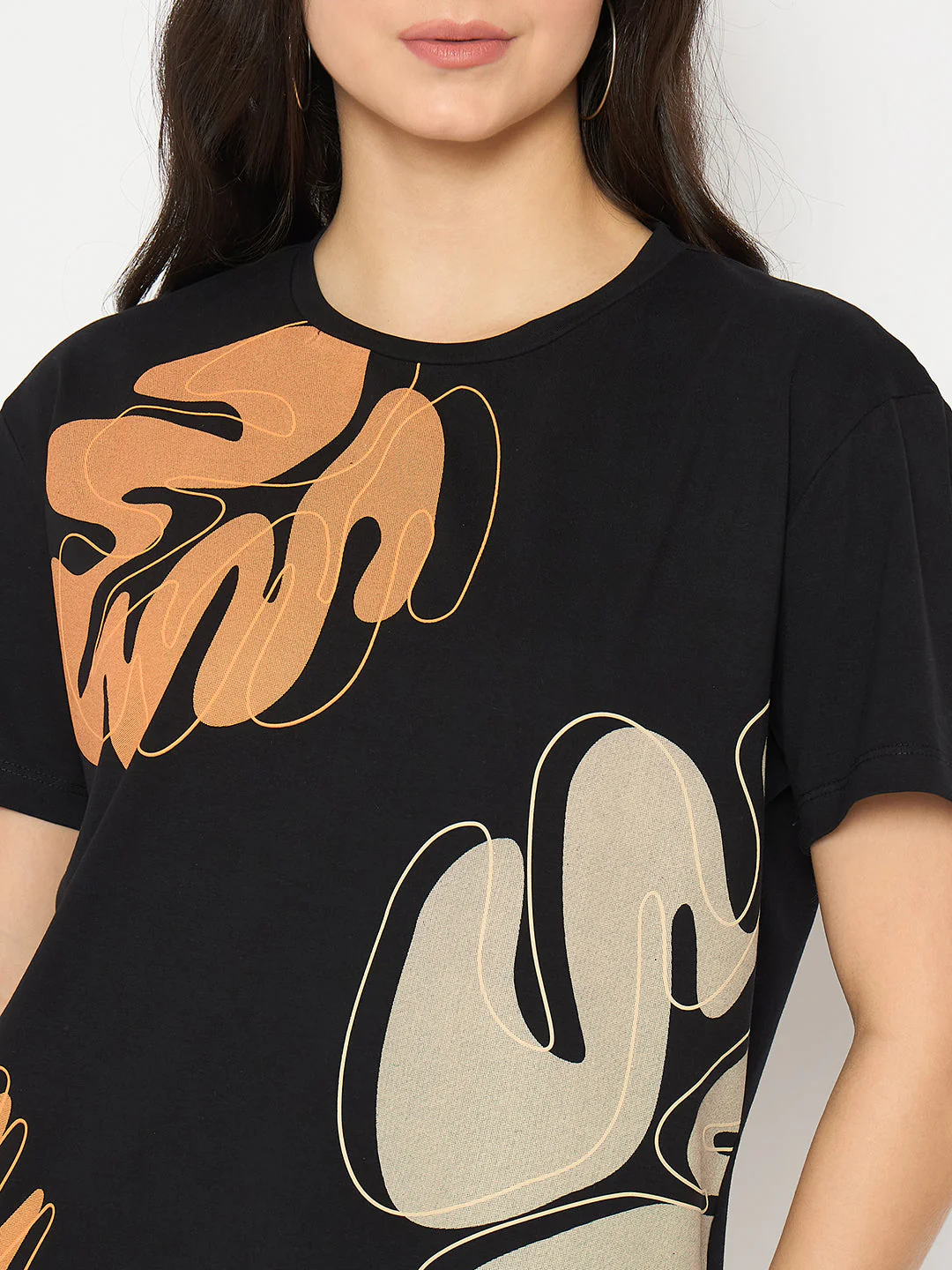 Madame Graphic Print Crew Neck Black Sinker T-shirt - Image 7