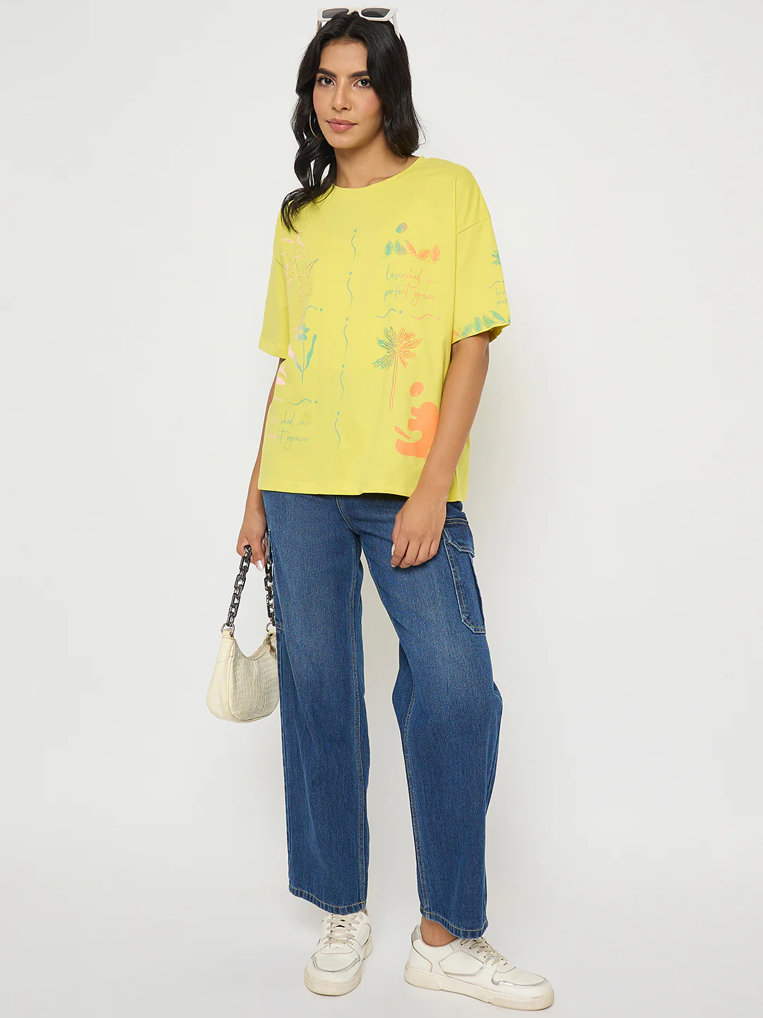 Madame All Over Print Lemon Yellow T-Shirt - Image 2