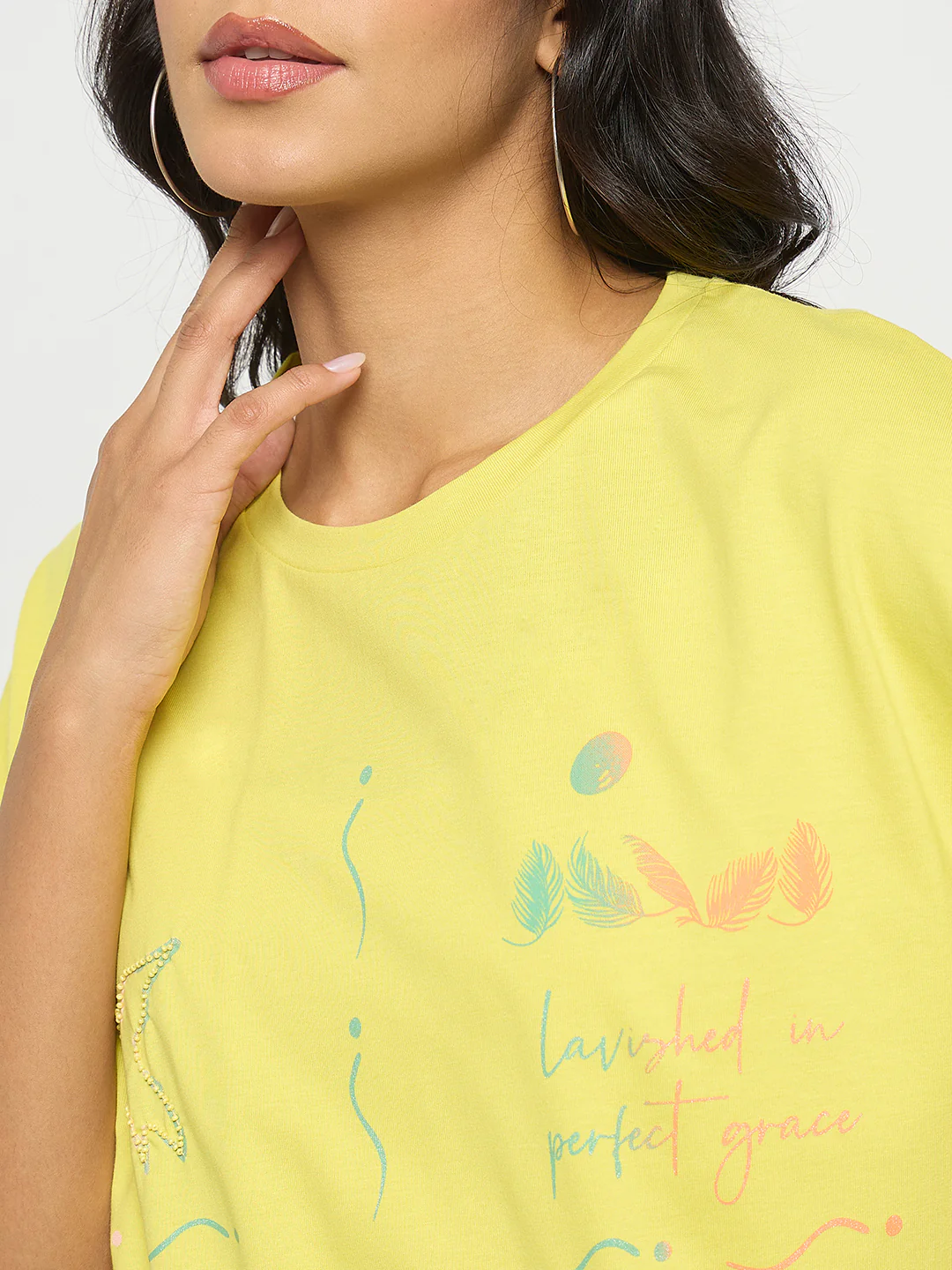 Madame All Over Print Lemon Yellow T-Shirt - Image 7