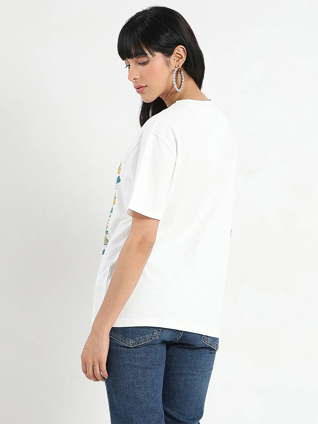 Madame Embroidered and Printed White Cotton T-shirt - Image 6