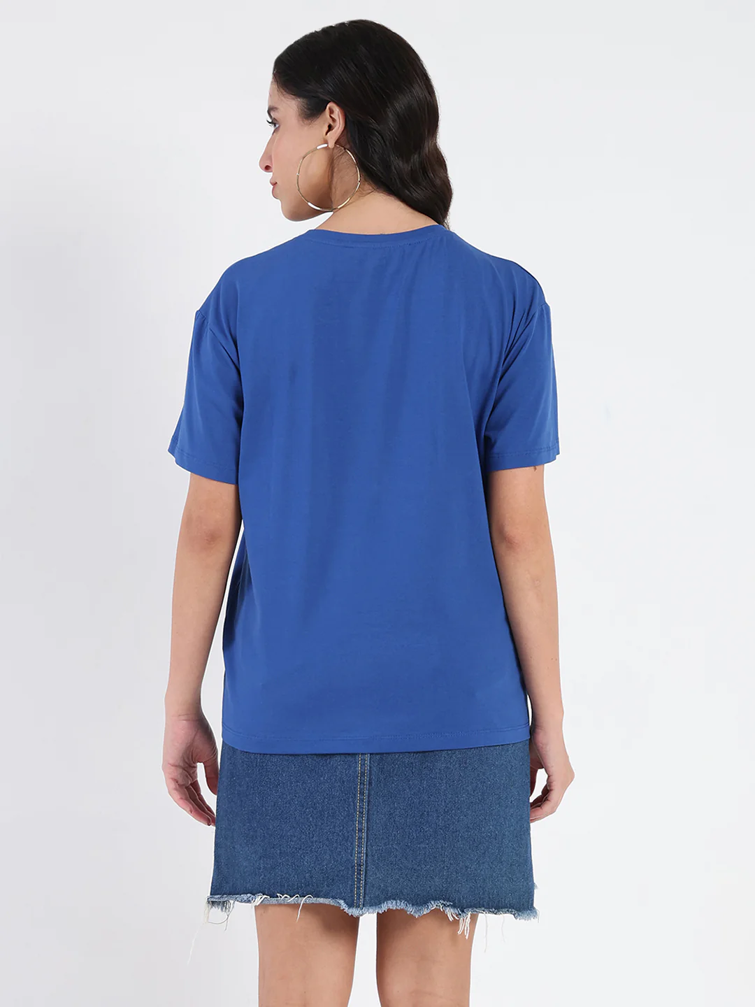 Madame Swarovski Graphic Print Royal Blue Sinker T-shirt - Image 5