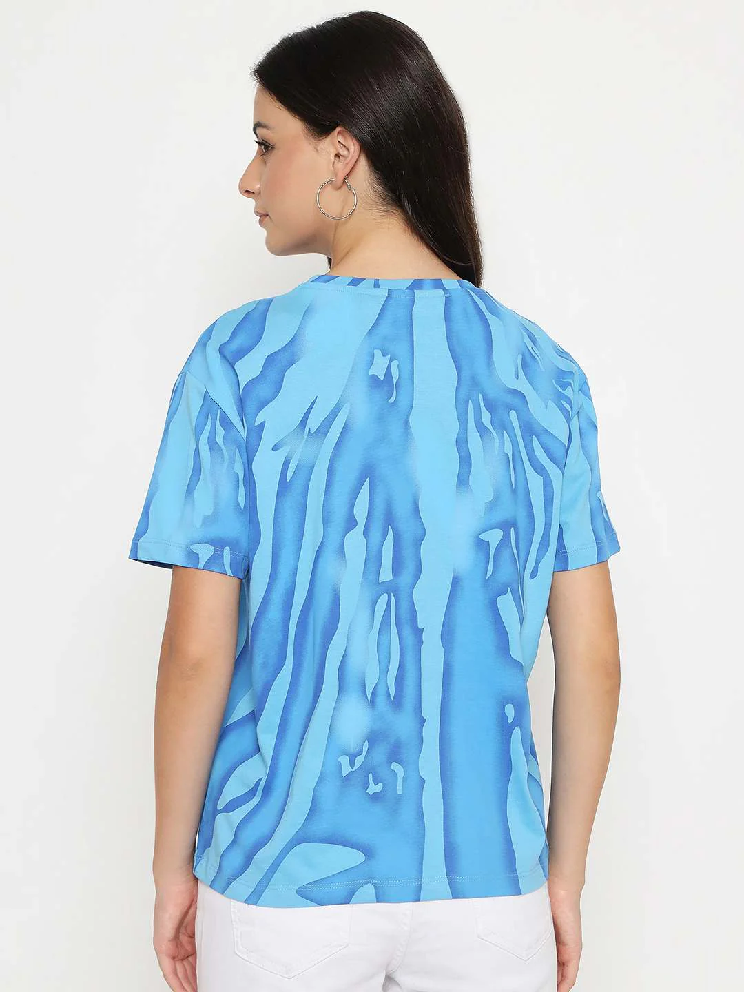 Madame Typography Print Half Sleeve Air Force Cotton T-shirt - Image 6