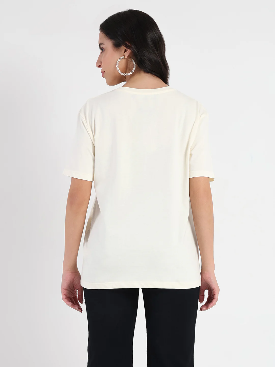 Madame Graphic Flock Print Off-White Sinker T-shirt - Image 5