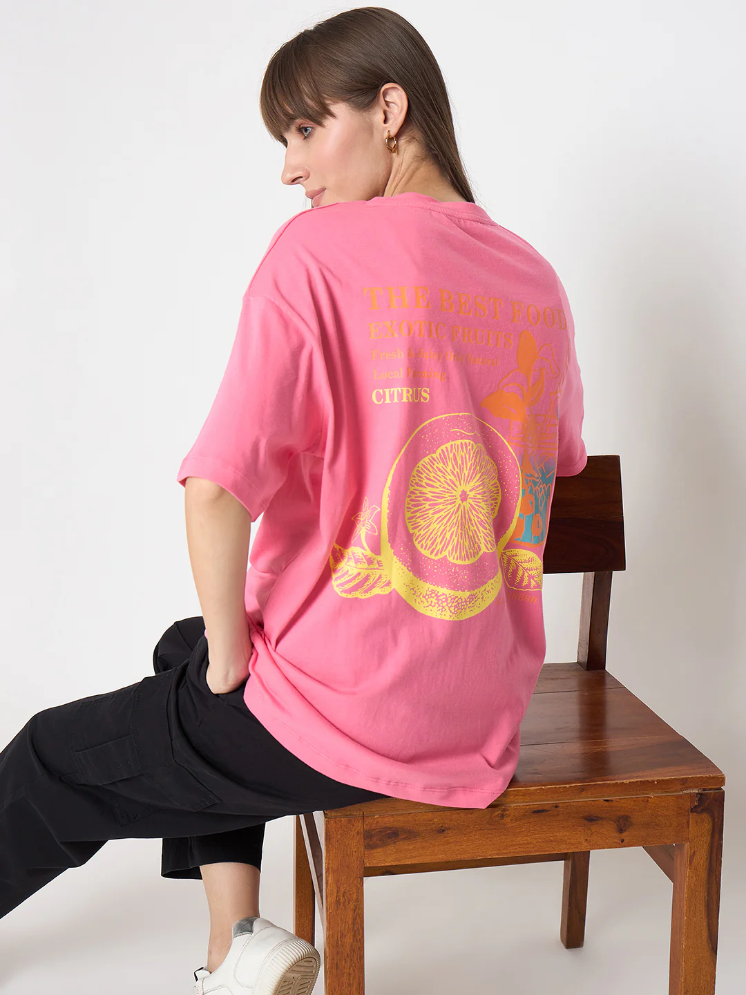 Madame Front and Back Graphic Print Pink T-shirt - Image 2