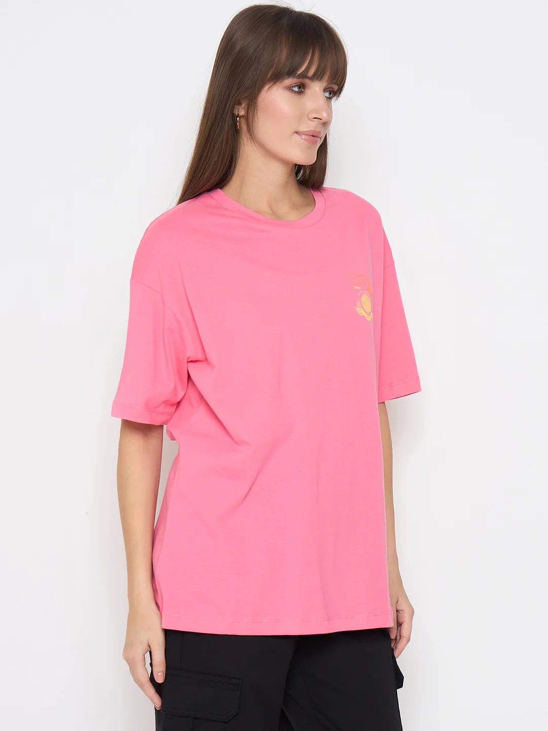 Madame Front and Back Graphic Print Pink T-shirt - Image 4
