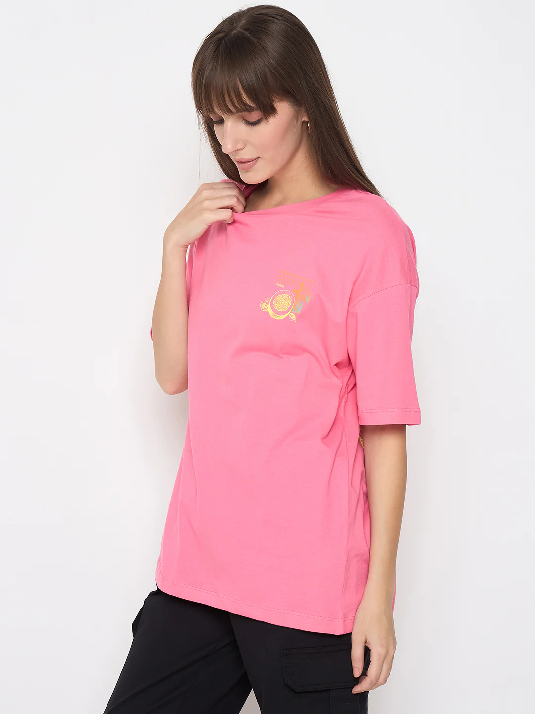 Madame Front and Back Graphic Print Pink T-shirt - Image 5