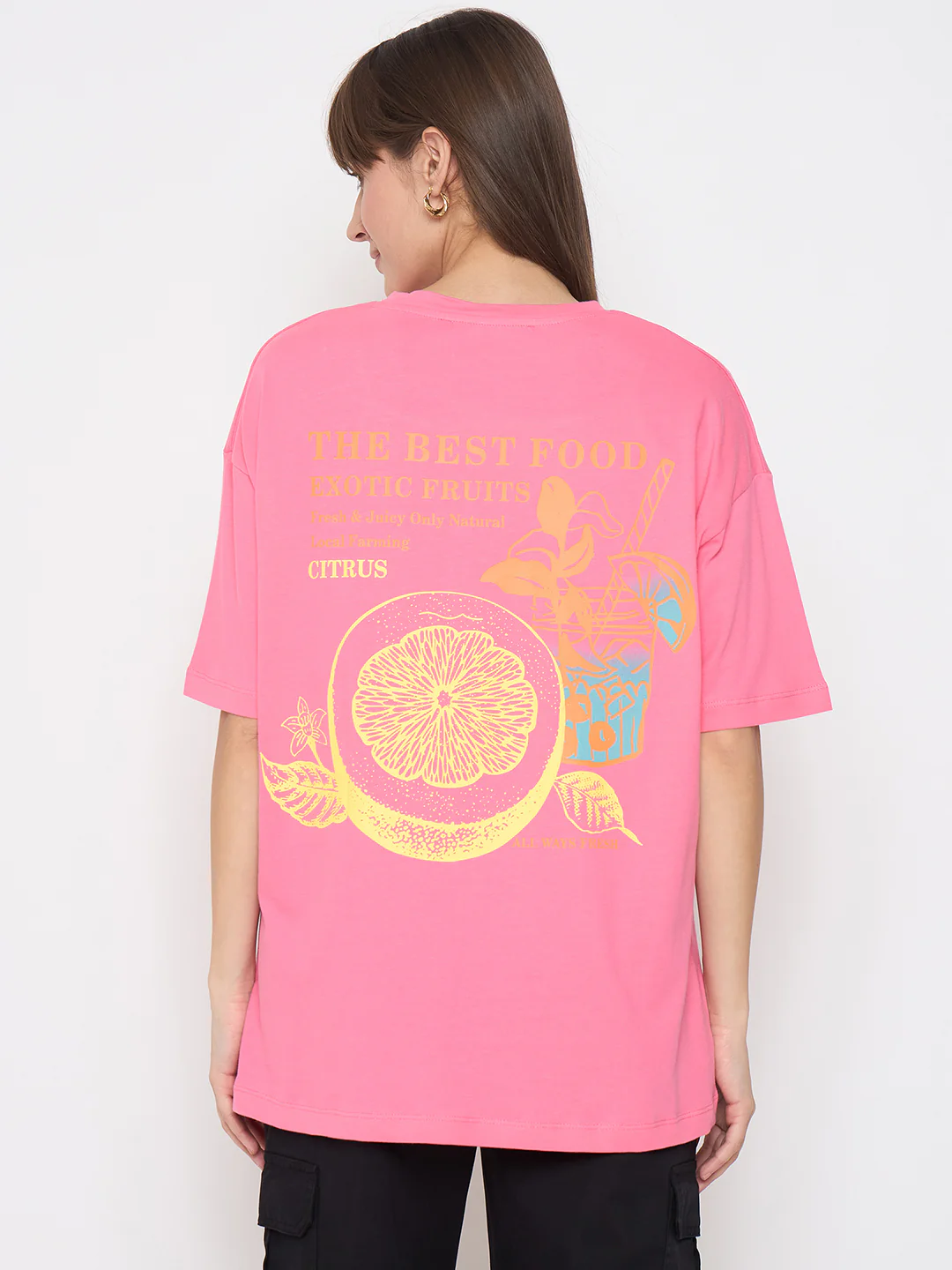 Madame Front and Back Graphic Print Pink T-shirt - Image 6