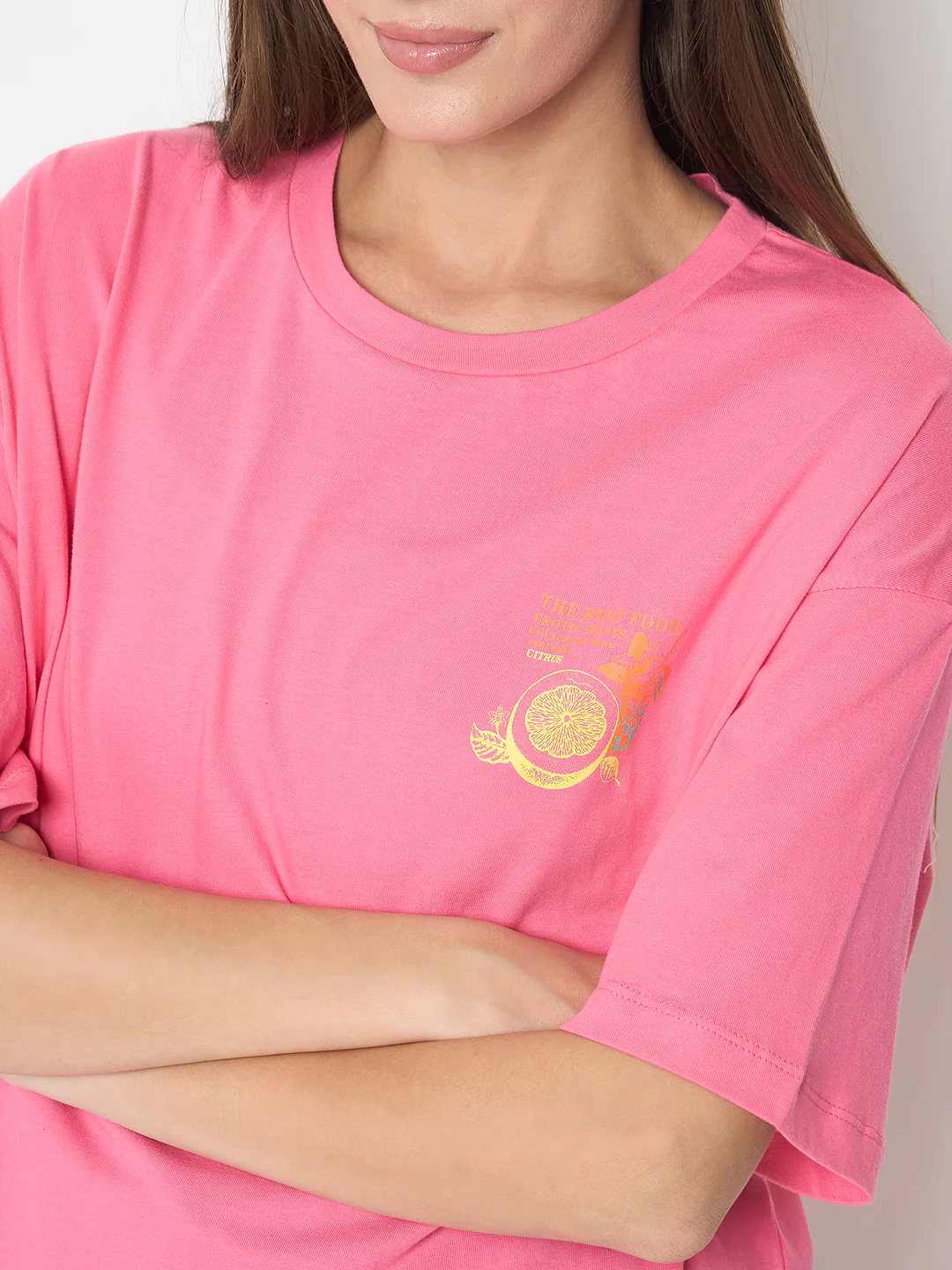 Madame Front and Back Graphic Print Pink T-shirt - Image 7