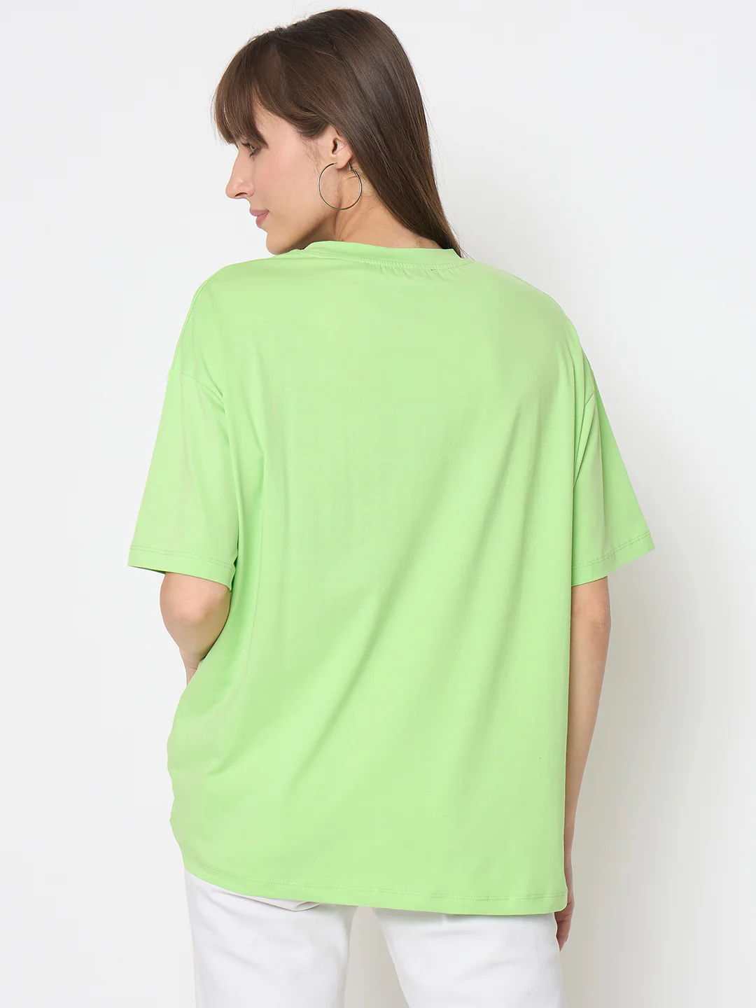 Madame Botanical Print Short Sleeve Green Cotton Blend T-shirt - Image 6