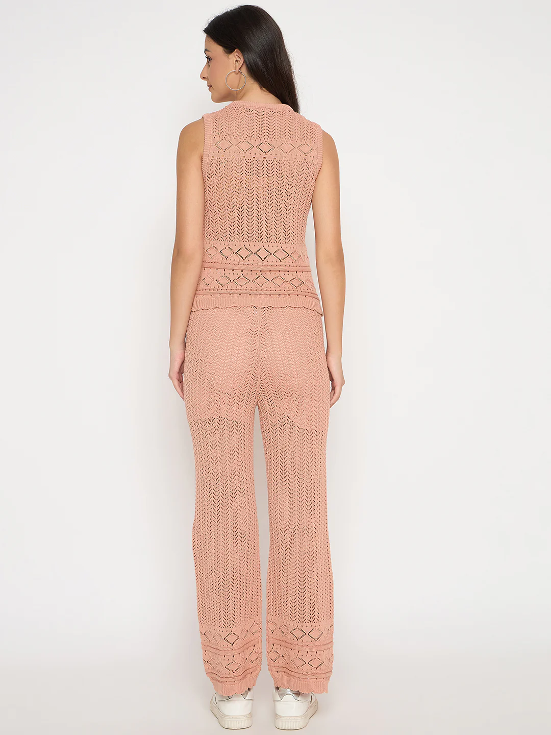 Madame Cotton Top and Bottom Rosewood Pink  Knitted Co-ord Set - Image 6