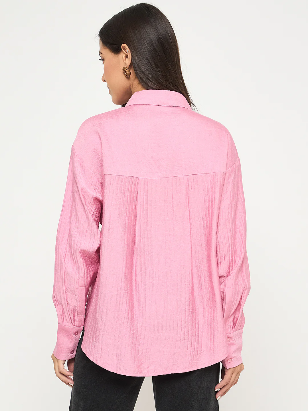 Madame Textured Botanical Embellishment Dusty Pink Shirt - Image 6