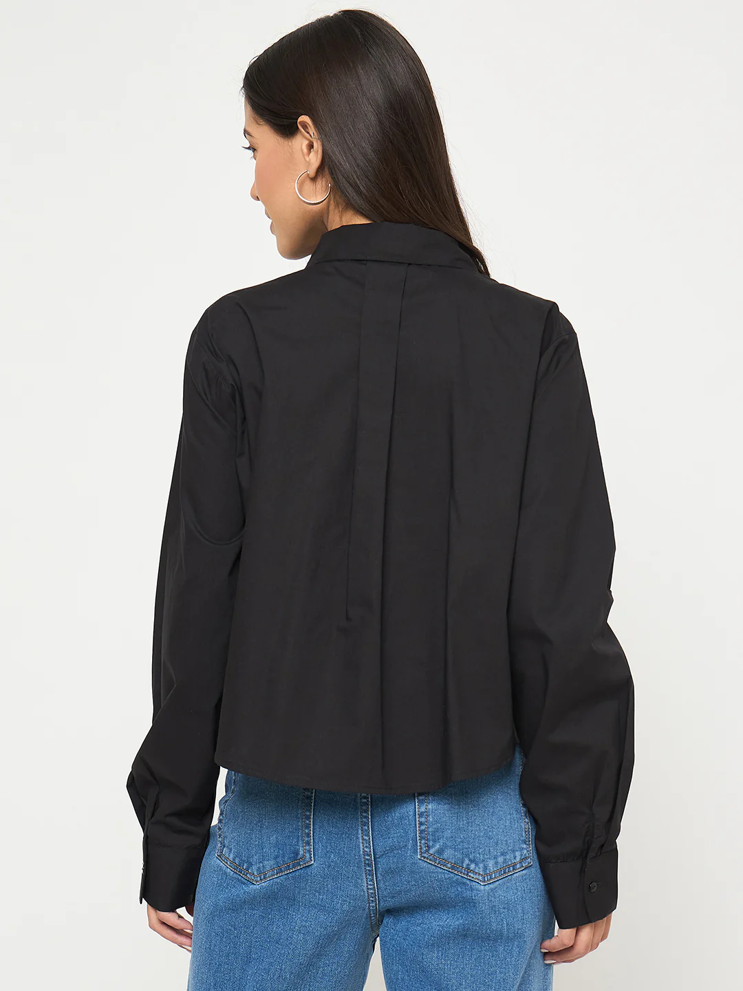 Madame Dori Embroidered Black Cotton Shirt - Image 6