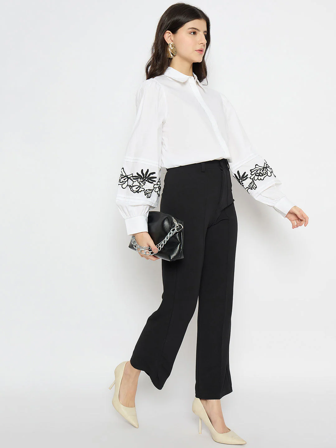 Madame Dori Embroidered White Shirt - Image 2